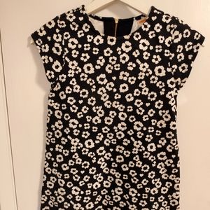 Gymboree Girls City Kitty Black White Floral Bow Dress 8
